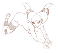 artist:siebe dc jinx nude teen_titans // 2194x2008 // 528KB