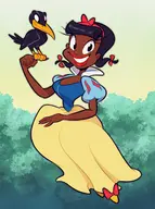 artist:vaporotem coal_black_and_de_sebben_dwarfs cosplay disney looney_tunes snow_white snow_white_and_the_seven_dwarfs so_white // 1052x1417 // 1.6MB