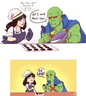 artist:midydoof comics dc martian_manhunter zatanna // 1400x1554 // 832KB
