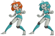 alita artist:spacechoochoo battle_angel_alita fusion jenny_wakeman my_life_as_a_teenage_robot xj-9 // 1118x748 // 267KB