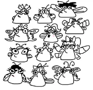 artist:itakino carmela dawn_swatworthy lacey_ladybug maggie_pesky maria_monarch parody pou rayna_cartflight tammy_zesty the_buzz_on_maggie // 876x841 // 235KB