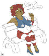 artist:ag caturday cosplay fritz's_old_lady fritz_the_cat miss_america parody // 1170x1350 // 487KB