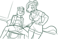 artist:redout caturday counting_cougar original_character seth_skunk tuff_puppy // 1498x1013 // 527KB