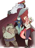 amphibia artist:mr._jellybeans capcom cosplay decapre general_yunan grime king_andrias_leviathan lady_olivia m._bison sagat street_fighter vega // 2400x3300 // 379KB