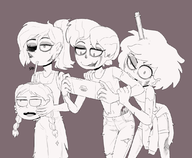 amphibia anne_boonchuy artist:ker maggie marcy_wu sasha_waybright zombie // 1108x910 // 365KB