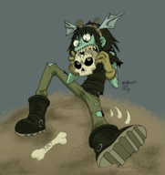 artist:tullymonst3r disgusting_monsters_from_planet_glorgorf spook_house zombie_grrl // 1986x2107 // 3.0MB