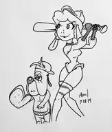 artist:azul crossovers droopy leggy_lamb sheep_wrecked // 1512x1785 // 526KB