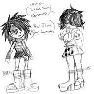 artist:brialzebubbie crossovers i_can't_sleep needlem0use nia sarah_henderson // 1000x1000 // 201KB