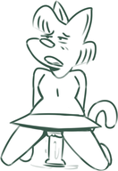 artist:redout bottomless catte_belle caturday dildo the_fuzzy_princess vaginal // 381x554 // 86KB