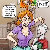 anonymous artist:bishopbb nickelodeon nickmom personification // 1600x1600 // 814KB