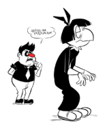 angus_oblong artist:herny condorito condorito_(series) cosplay creepy_susie crossovers parody the_oblongs // 900x1102 // 217KB