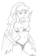 artist:robren cosplay daphne_blake scooby-doo tengen_toppa_gurren_lagann yoko_littner // 605x909 // 117KB