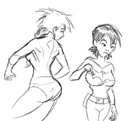 artist:dravotnogg batgirl cassandra_cain dc spoiler stephanie_brown // 859x775 // 201KB