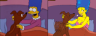 artist:goodbadartist marge_simpson santa's_little_helper the_simpsons // 3456x1296 // 1.6MB