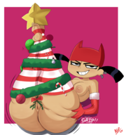artist:aspirantpill christmas my_life_as_a_teenage_robot tiff_crust // 1800x1950 // 1.3MB