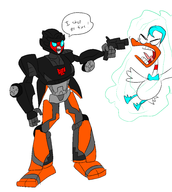 courage_the_cowardly_dog crossovers hot_rod le_quack transformers // 4209x4688 // 295KB