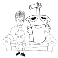 aqua_teen_hunger_force beavis_and_butt-head butt-head crossovers master_shake mr._colympus_2022 // 530x530 // 59KB