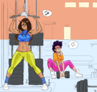 artist:d1975 colors_by_anonymous jubilee laura_kinney marvel x-23 x-men // 1098x1038 // 643KB