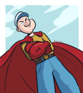 artist:diko_mics fusion one-punch_man popeye popeye_the_sailor_man saitama // 2600x2900 // 145KB