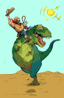 all-star_western artist:cebeli dc dinosaurs jonah_hex // 914x1391 // 616KB