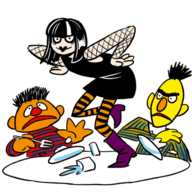 artist:carelessdoodler bert crossovers dc ernie misty_kilgore sesame_street // 401x401 // 23KB