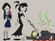 addams_family creepy_susie crossovers the_oblongs wednesday_addams // 1204x882 // 1.9MB