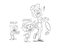 disney ducktales jane louie_duck spanking webby_vanderquack // 900x700 // 210KB