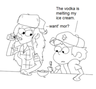 dipper_pines gravity_falls wendy_corduroy // 561x517 // 67KB