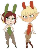 artist:bunnox magee miss_holly playboy_bunny prep_and_landing // 1000x1217 // 411KB