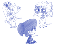 goth leni_loud lisa_loud lynn_loud_jr. the_loud_house // 1766x1359 // 625KB