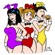 archie_andrews archie_comics artist:lhk jughead playboy_bunny reggie_mantle rule_63 // 800x800 // 367KB