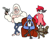 artist:jacinth lupin_iii margaret_smith mordecai parody regular_show rigby skips // 1758x1260 // 451KB