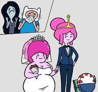 adventure_time aunt_lolly finn_mertens marceline peppermint_butler princess_bubblegum // 1153x1087 // 390KB