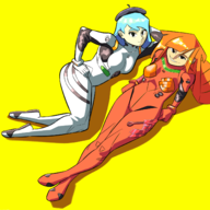 artist:bombsahoy asuka_langley_soryu cosplay crossovers evangelion hilda hilda_(series) reggie_abbott rei_ayanami twelve_forever // 1500x1500 // 683KB