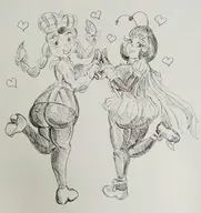 artist:pikapika212 blossom crossovers eurotrish foster's_home_for_imaginary_friends if // 869x920 // 122KB