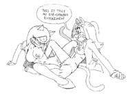 artist:akunim bottomless catalina_cat caturday doctor monsters_wild tribadism // 1283x940 // 45KB