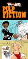 artist:splooge butch_coolidge crossovers jerry jules_winnfield parody pulp_fiction tom tom_and_jerry // 793x1681 // 557KB