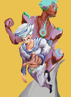 clyde_mcbride cosplay jojo's_bizarre_adventure josuke_higashikata lilin.tkmi lincoln_loud soft_&_wet the_loud_house // 1116x1520 // 811KB