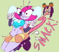 artist:nf crossovers froppy maggie_pesky my_hero_academia spanking the_buzz_on_maggie tsuyu_asui // 1130x996 // 456KB