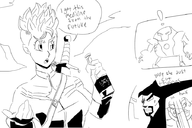 akira_toriyama artist:terrible_the_drawfag captain_marvel carol_danvers comics iron_man marvel parody thanos tony_stark // 900x600 // 193KB