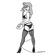 artist:lhk ghostbusters janine_melnitz // 800x800 // 115KB