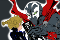 crossovers image katie_power marvel power_pack spawn spawn_(series) venom // 1784x1200 // 1.0MB