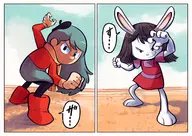 comics crossovers dragon_ball elinor_rabbit elinor_wonders_why hilda hilda_(series) parody // 1271x900 // 1.4MB