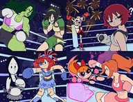 addams_family artist:netto atom_eve avatar:_the_last_airbender blossom charlie_morningstar comics crossovers hazbin_hotel image invincible kim_pine marvel ms._co_2025 powerpuff_girls ragatha scott_pilgrim she-hulk the_amazing_digital_circus toph_beifong wednesday_addams // 2840x2190 // 468KB