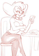 artist:dbaru disney goof_troop peg_pete topless // 1101x1587 // 641KB