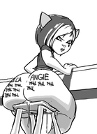 angie artist:necrolepsy bottomless caturday talking_tom_and_friends // 699x967 // 181KB