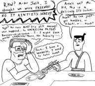 artist:halfdime crossovers hank_hill jack king_of_the_hill mr._colympus_2023 samurai_jack // 2200x2000 // 1.0MB