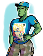 artist:tapioca cosplay dc john_cena martian_manhunter wwe // 772x1000 // 535KB