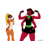 artist:the_might_fenek ben_10 ben_tennyson four_arms rath rule_63 // 1699x1555 // 406KB