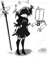 2b artist:rexhastala cosplay i_can't_sleep nia nier // 1000x1200 // 430KB